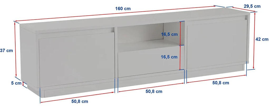TV asztal Vanguard Natural White
