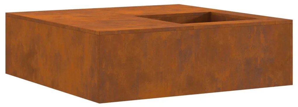 Tűzrakó Barna 100 x 100 x 30 cm időjárásálló acél