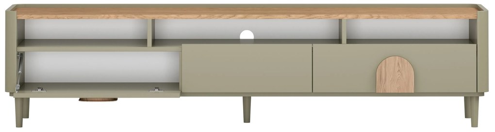 Amilio RTV szekrény 200 cm - eukaliptusz / baltic tölgy / natúr tölgy fogantyú