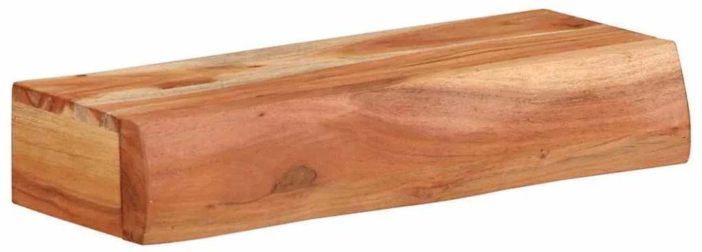 2 darab tömör akácfa fali polc 40x17x8 cm