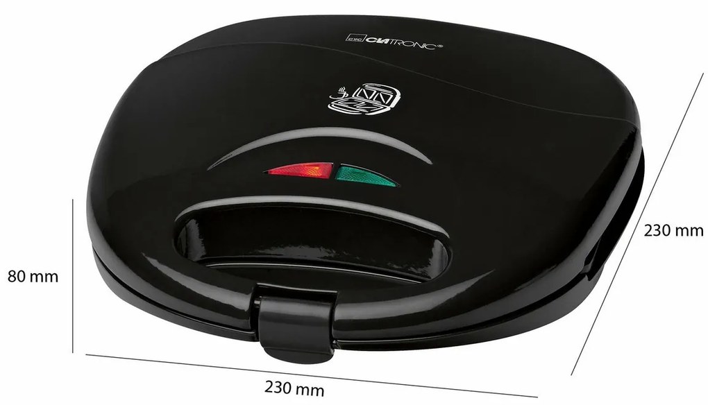 Clatronic ST 3477 szendvicssütő, fekete