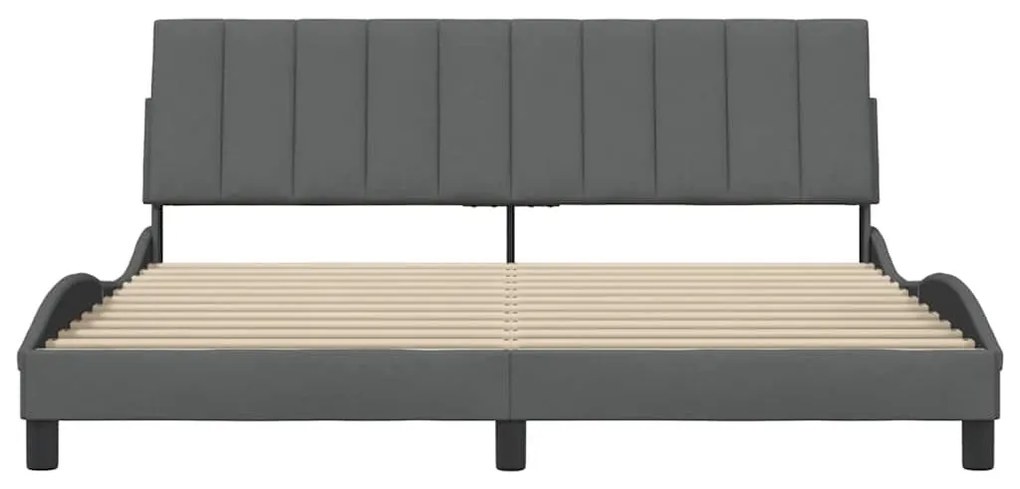 sötétszürke szövet ágykeret matrac nélkül Hanko 180 x 200 cm