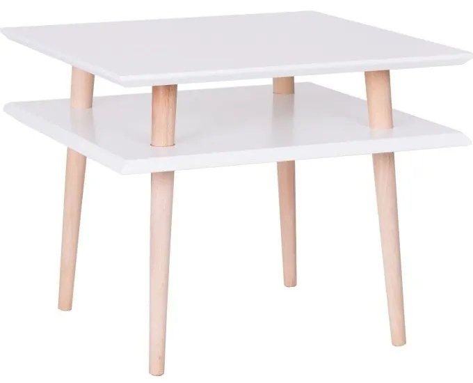 Square fehér dohányzóasztal, 55 x 55 cm - Ragaba