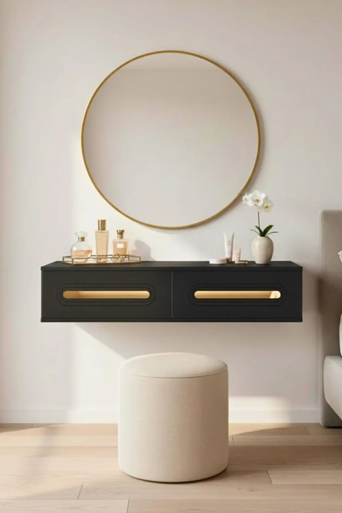 Rany komód, antracit-arany, 120 cm – TR555CHM1624