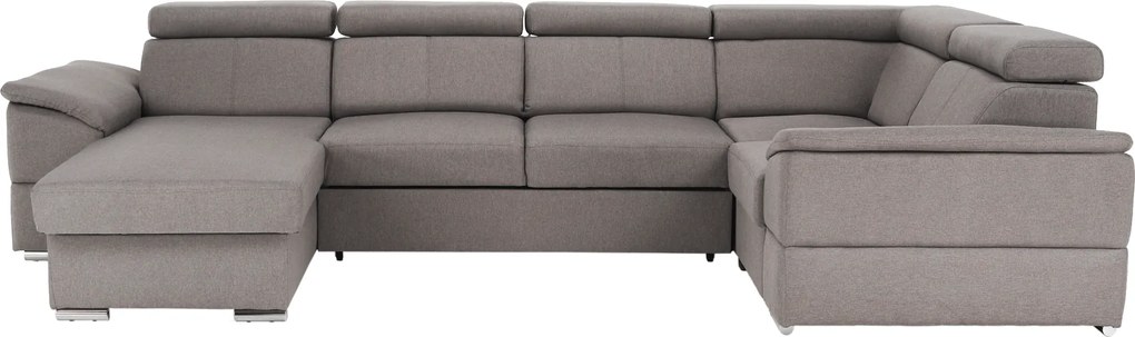 Ülőgarnitúra, szükésbarna Taupe, balos kivitel, SEGORIA ROH U