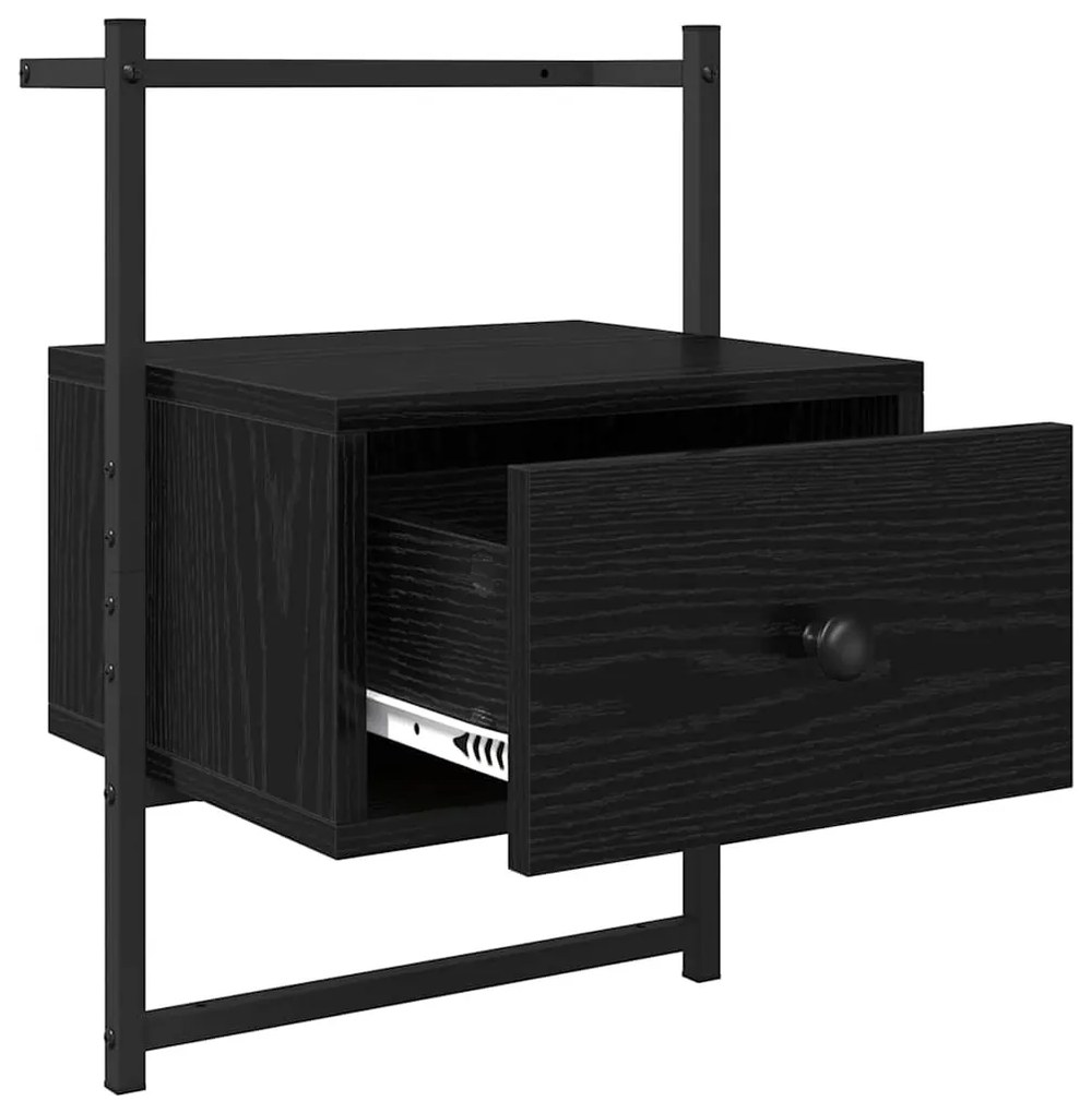 Éjjeliszekrény 2 pcs Fekete tölgy 35 x 30 x 51 cm Faanyag