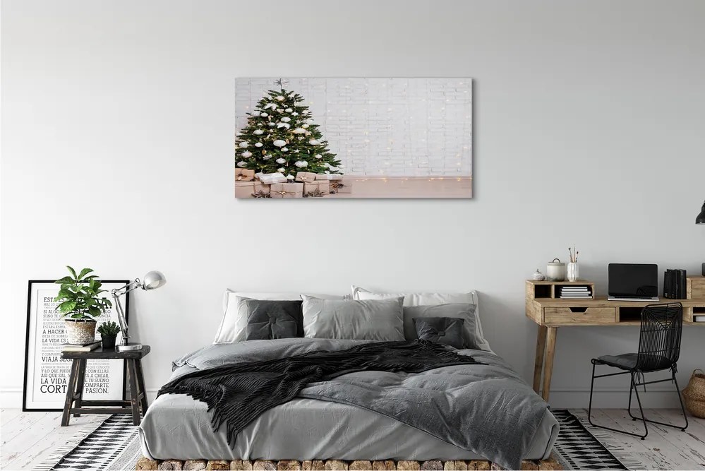 Canvas képek Karácsonyfa díszítés ajándék 125x50 cm