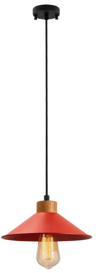 MANAVGAT kábellel függesztett csillár 1xE27/40W/230V piros/barna