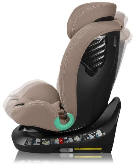 Lionelo - Forgatható autós gyerekülés alappal BASTIAAN ONE i-Size 40-150 cm bézs homok