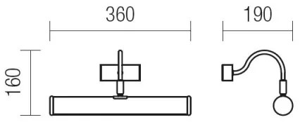 Redo 02-845 - CAIRO képvilágító lámpa 2xE14/28W/230V 36 cm sárgaréz