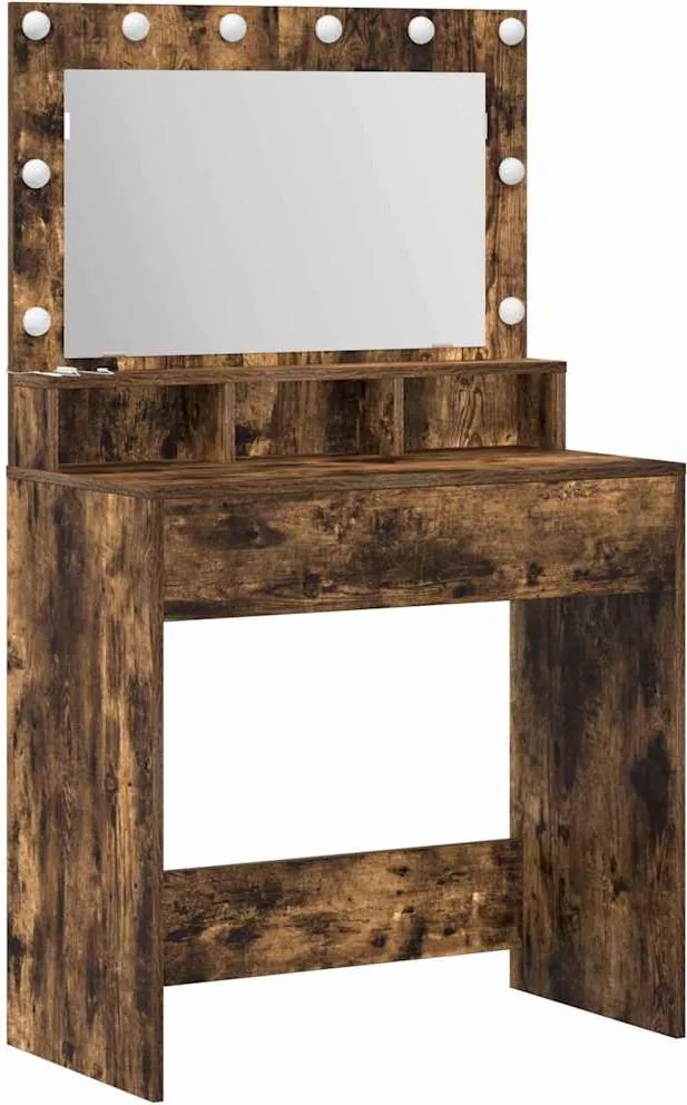 vidaXL Öltözködőasztal Füstölt tölgy 75,5 x 41 x 135 cm Faanyag