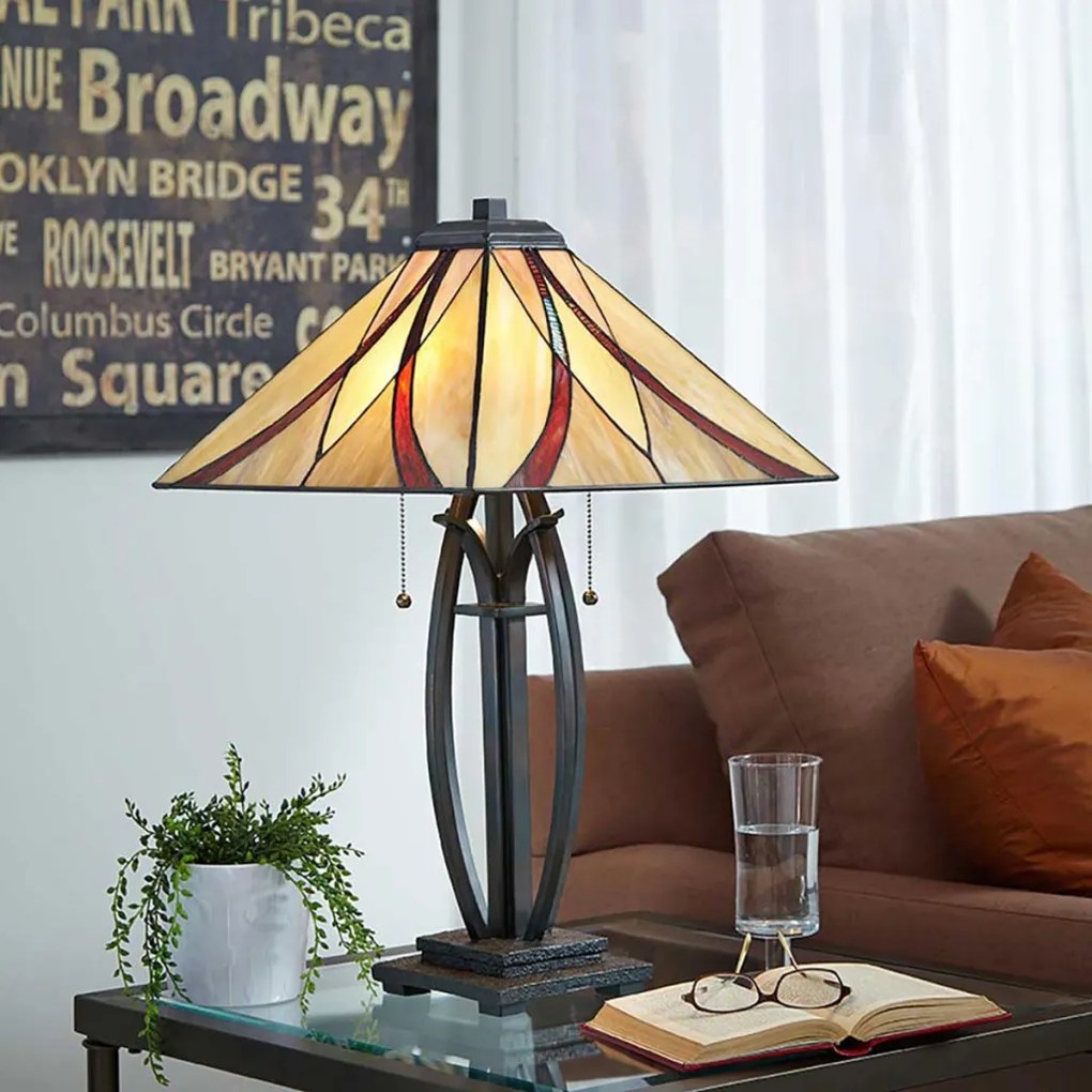 Quoizel ASHEVILLE QZ-ASHEVILLE-TL Asztali lámpa 2x60W/E27