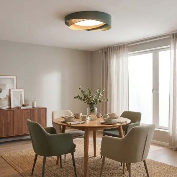 BRILAGI-LED Mennyezeti lámpatest VELVET TWIST LED/24W/230V 4000K átm. 55 cm zöld/bézs.
