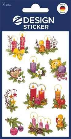 Matrica, papír, 2 ív, 76x120 mm, AVERY ZWECKFORM, Z-Design No.4050, díszes fenyőágak (AY4050)