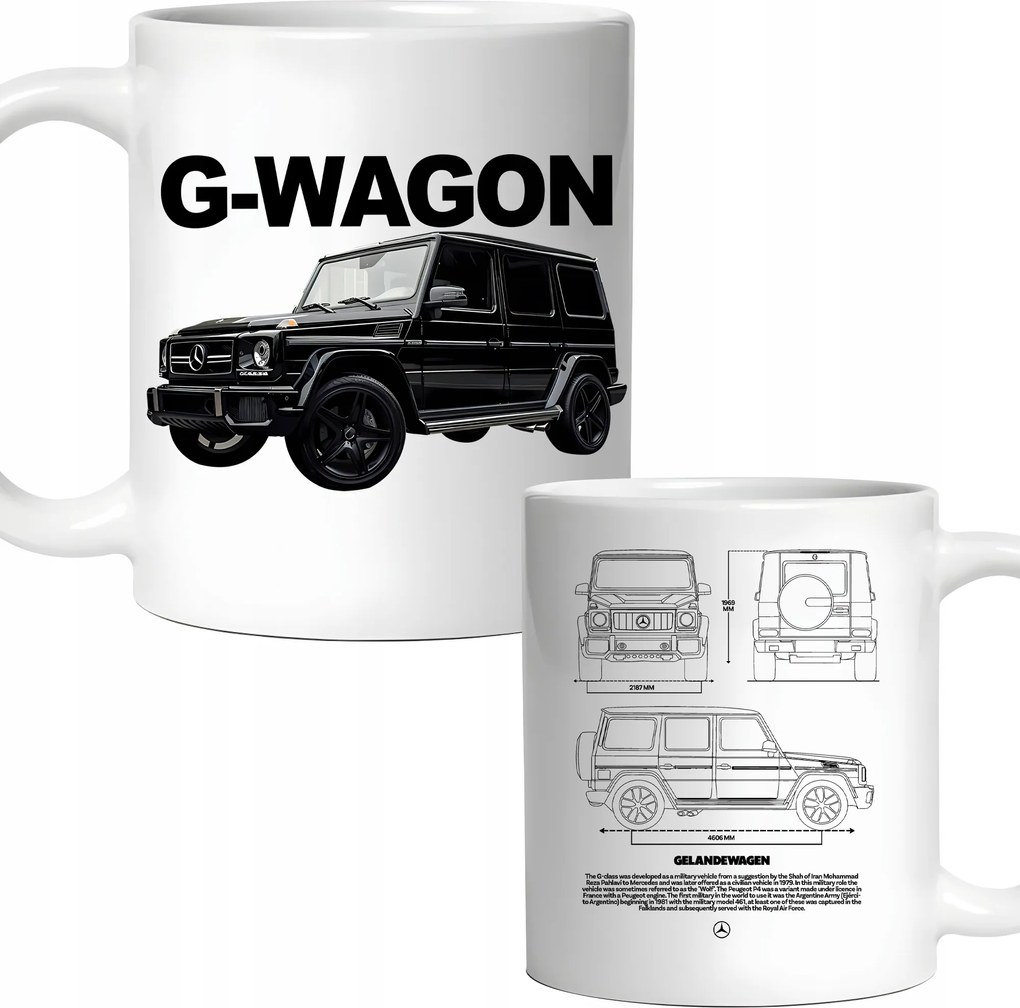 Mercedes G-wagon Bögre Születésnapi Ajándék Karácsony 330ml Csomagolás