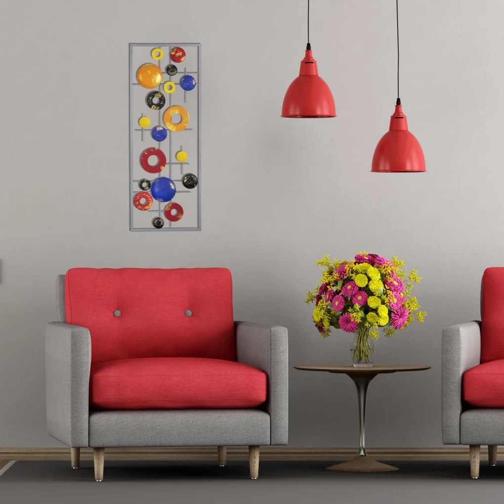 Fém fali dekoráció, 74×28 cm – TR891TNL1837