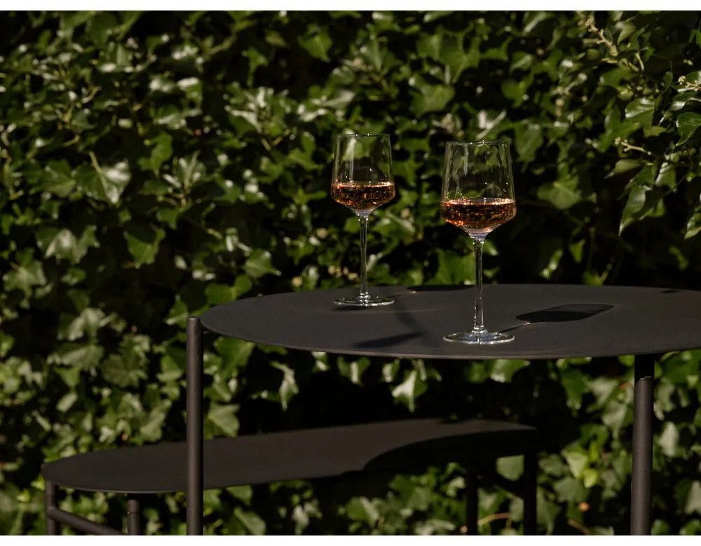 Fekete fém kerek étkezőasztal ø 70 cm Disc – Zone