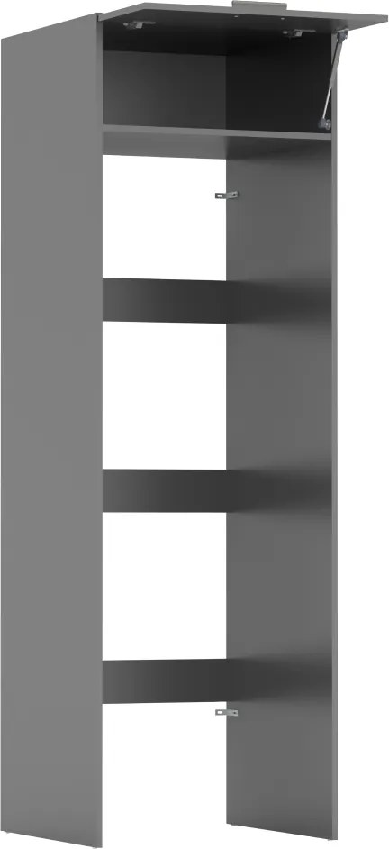 Szekrény mosógép és szárítógép fölé, grafit, JERGI