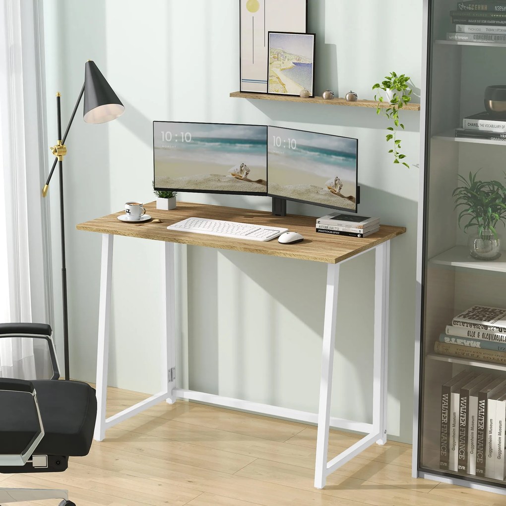 Dolgozószobai szett – összecsukható íróasztal ZARIMO 80×40 cm fehér + irodai szék AVOLA VELVET rózsaszín