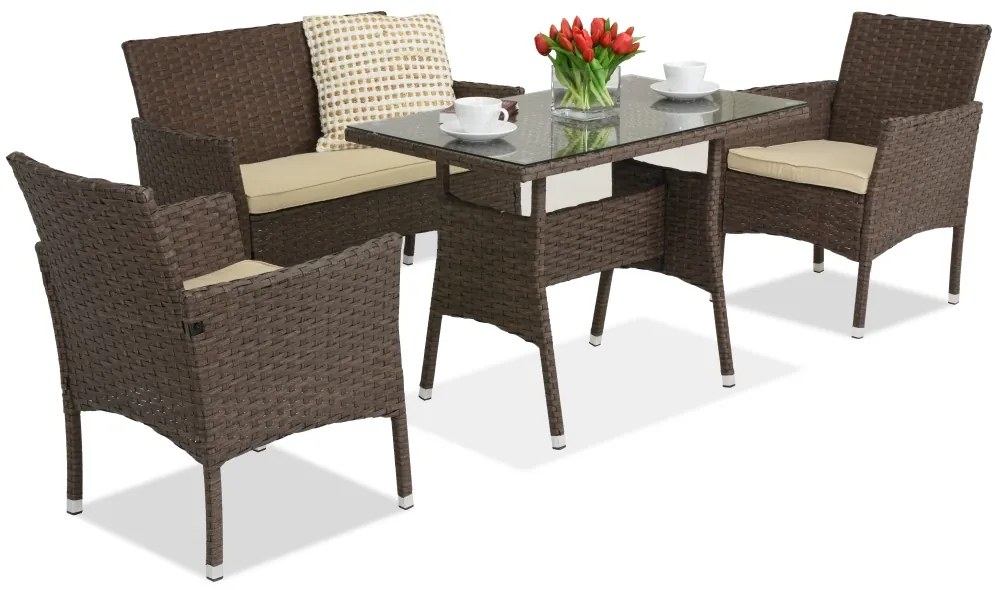 Kerti bútor technorattan Valetta Garden Point barna