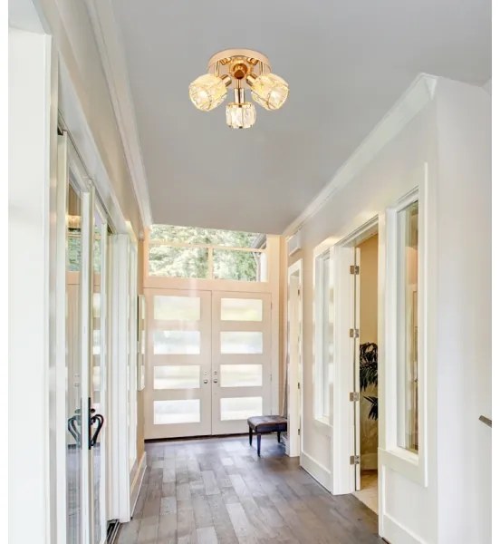 Spotlámpa DUBAI 3xE14/40W/230V átm. 36 cm Rózsaarany