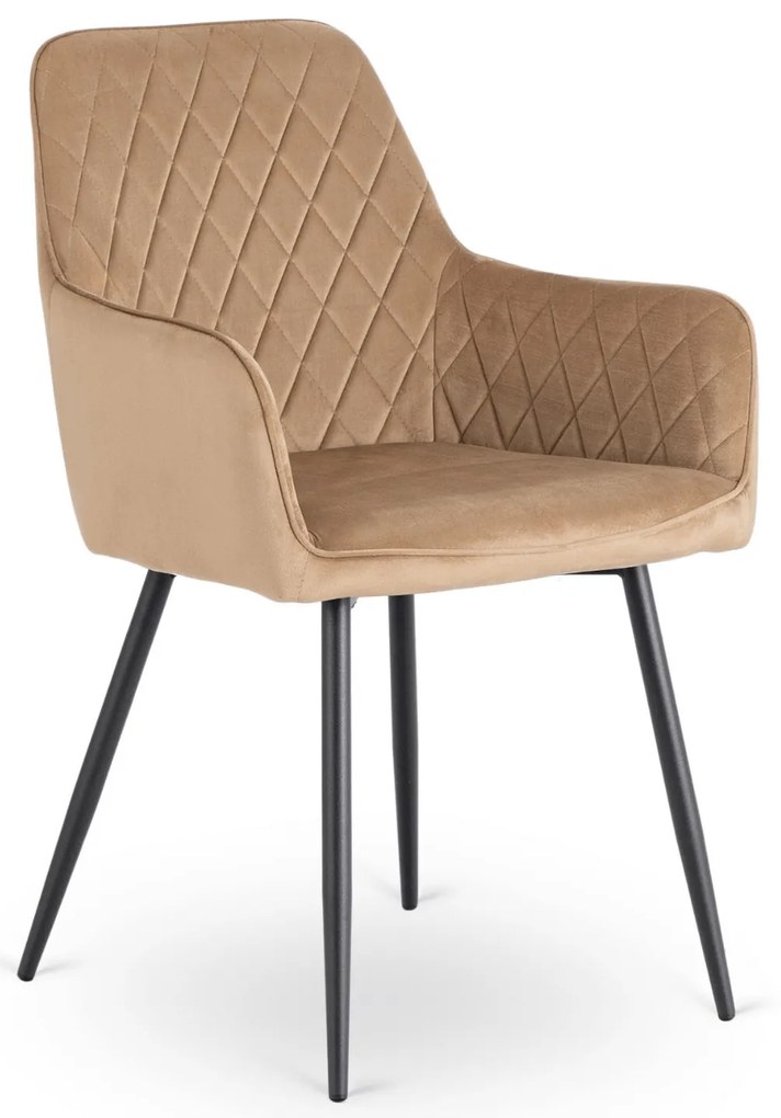 Étkezőszék BRESSO bársony, bézs