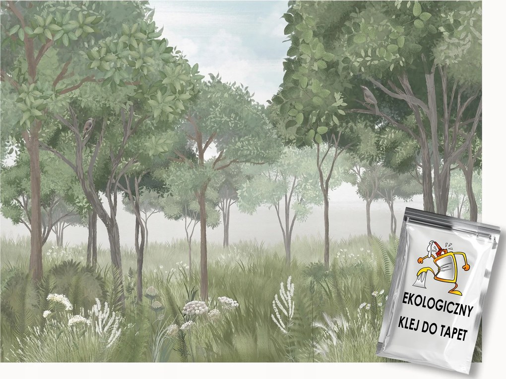 Fotótapéta Flizelina Grafika Tájkép Fák Rét 150x105 ragasztó