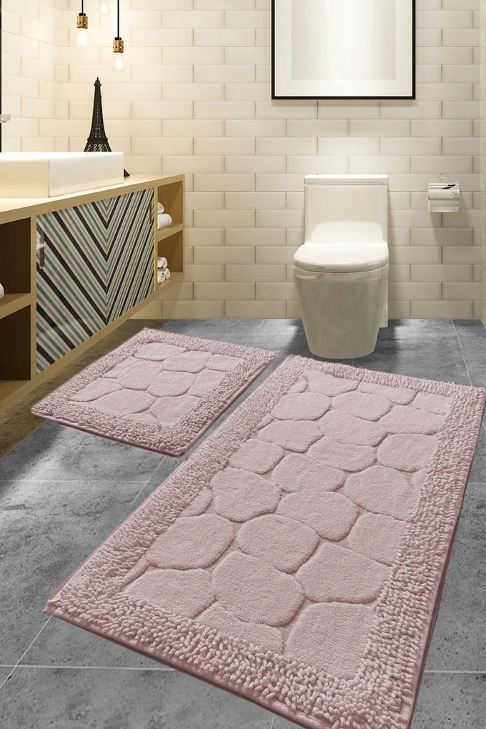 Stone Fürdőszoba szőnyeg szett (2 darab) Multicolor
