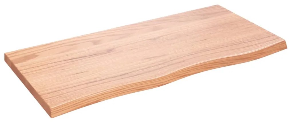 világosbarna kezelt tömör tölgyfa asztallap 100x50x(2-4) cm