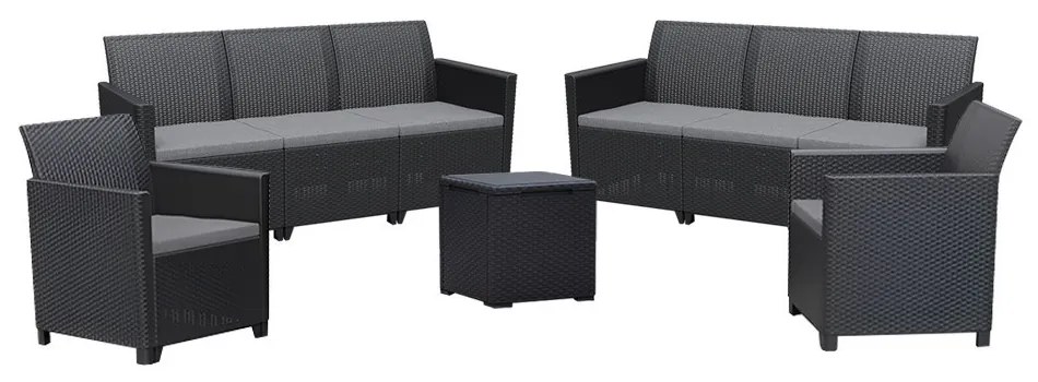 Claire IV 8 személyes kerti bútor garnitúra vigo tárolós asztallal