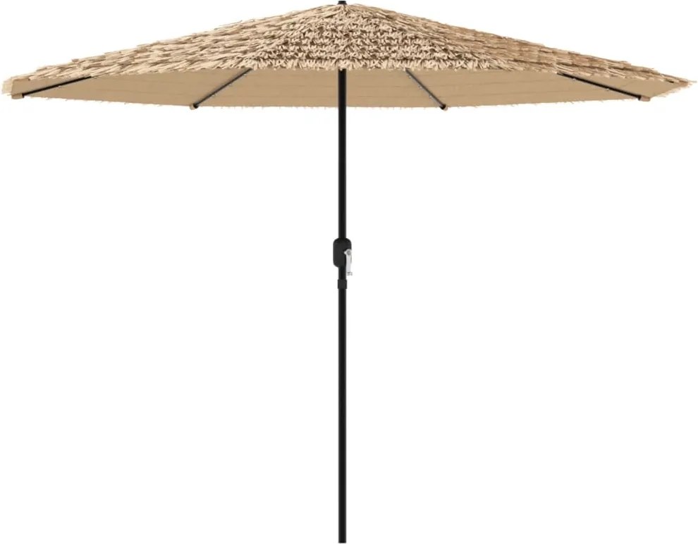 vidaXL barna kerti napernyő LED-del és acél rúddal 324 x 324 x 247 cm