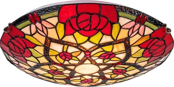 Brilagi - Tiffany-stílusú vitrázs mennyezeti lámpa GARLAN 2xE27/60W/230V