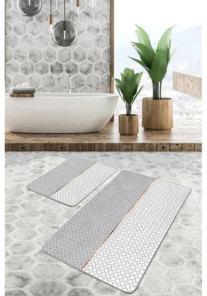 Szürke fürdőszobai kilépő szett 2 db-os 60x100 cm – Mila Home