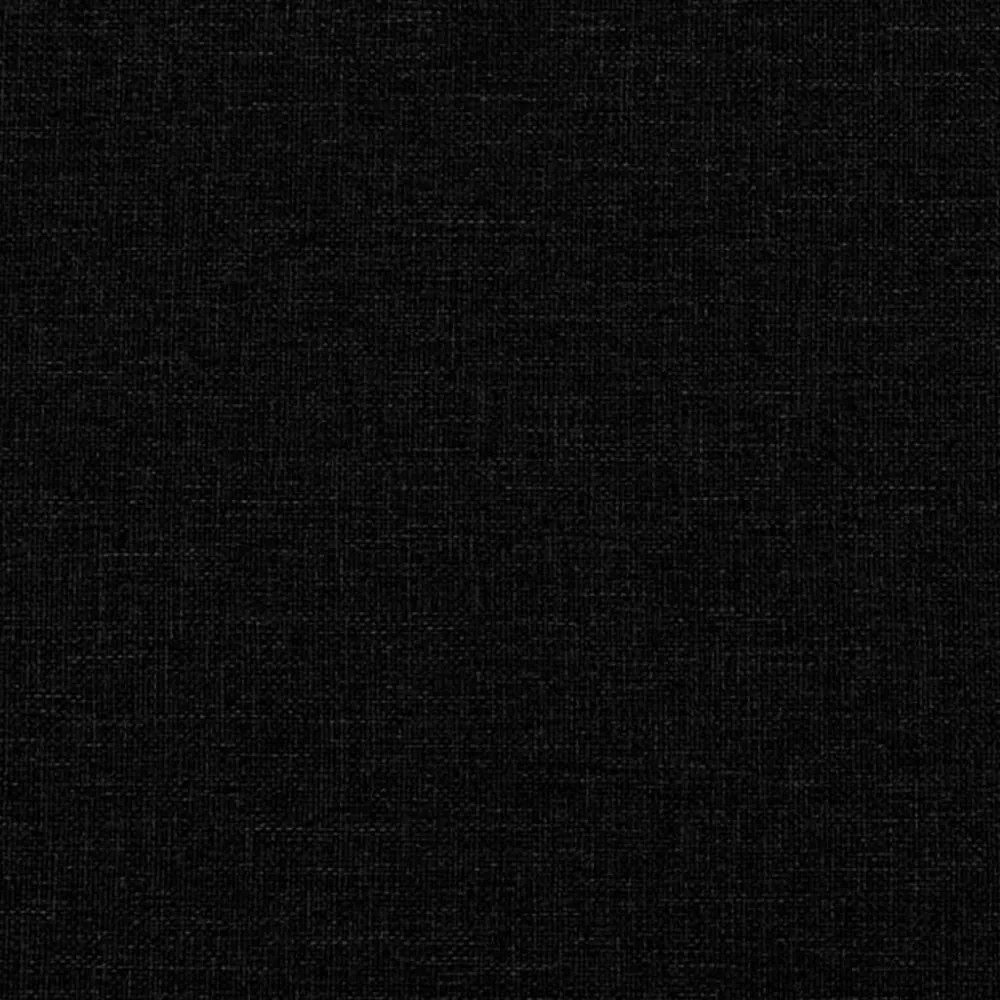 fekete szövet ágykeret fejtámlával matrac nélkül 80 x 200 cm