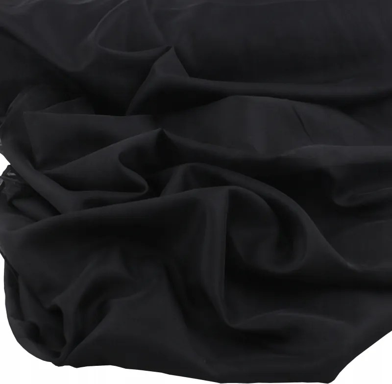 Fátyol Szövet Sima Függöny anyag 300 cm fekete fátyol 0,5 mb