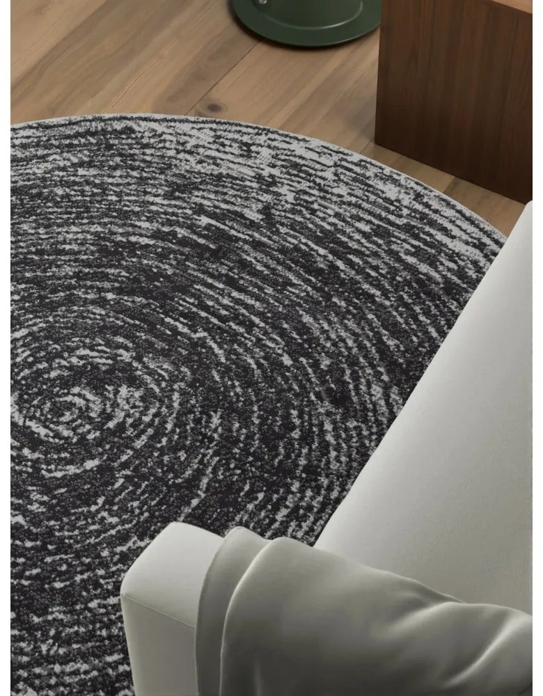Szürke kerek szőnyeg ø 120 cm Gloria Cavallo – Hanse Home