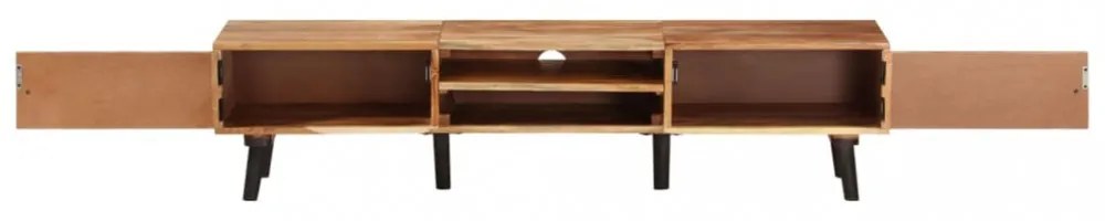 tömör akácfa TV-szekrény 145 x 35 x 35 cm