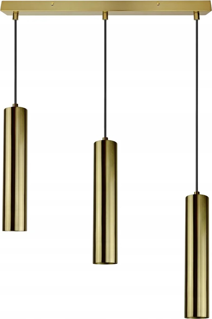 Led Mennyezeti Függő Lámpa Túlnyúlás Állítható Modern Tubus 3x GU10 Arany