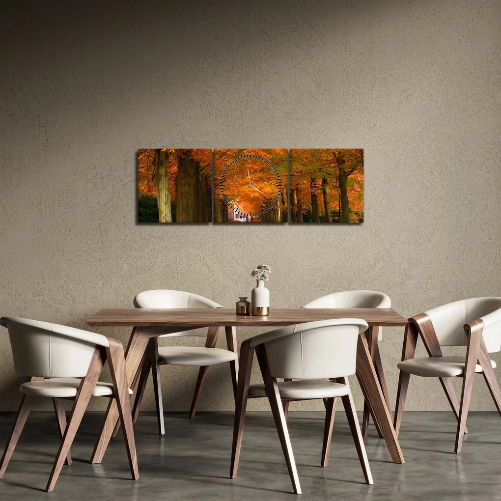 Kép - A Avenue of fák ősszel (órával) (90x30 cm)