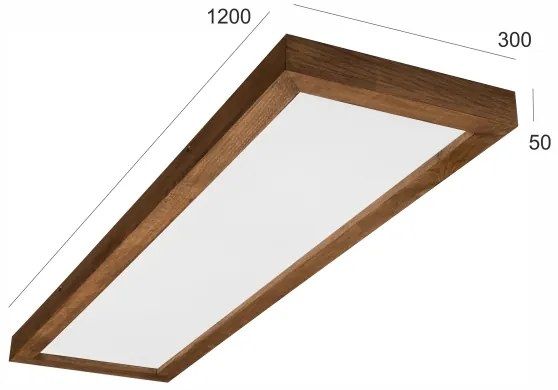 Brilagi-LED Dimmelhető lámpa WOODY FRAME LED/50W/230V tölgy 120x30 cm IP44 + távirányító