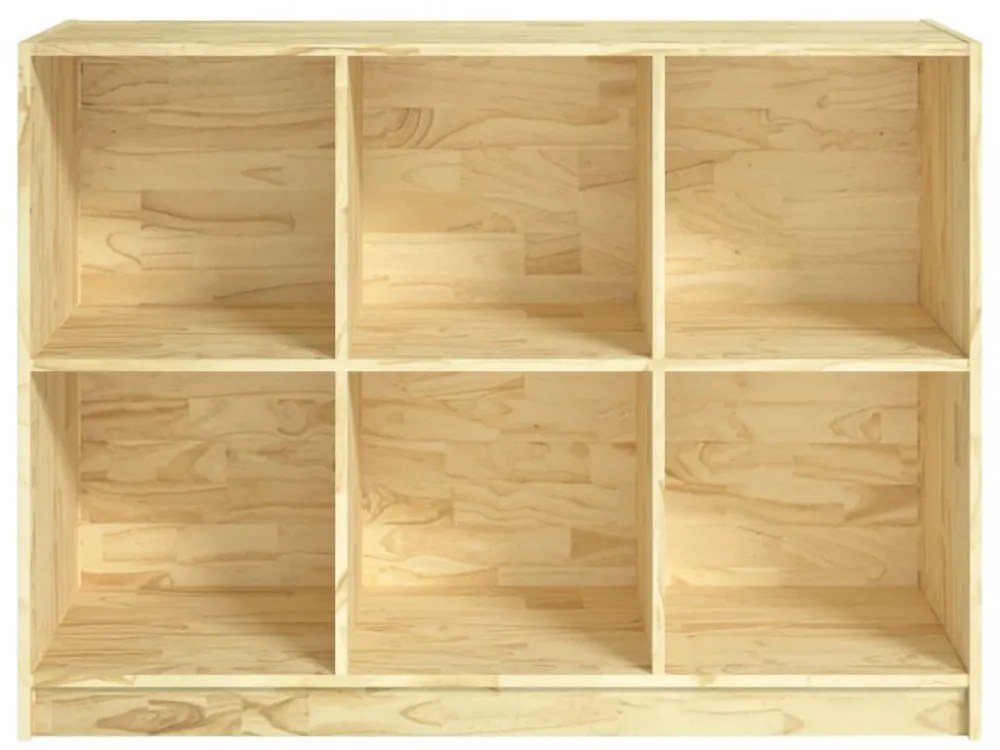 tömör fenyőfa könyvszekrény 104 x 33 x 76 cm