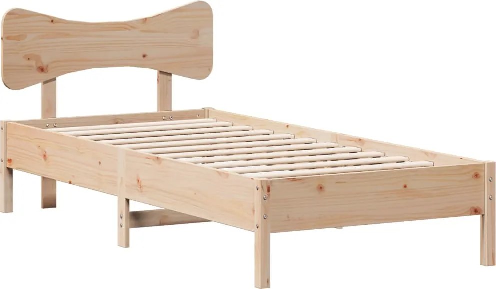 vidaXL tömör fenyőfa ágy matrac nélkül 75 x 190 cm