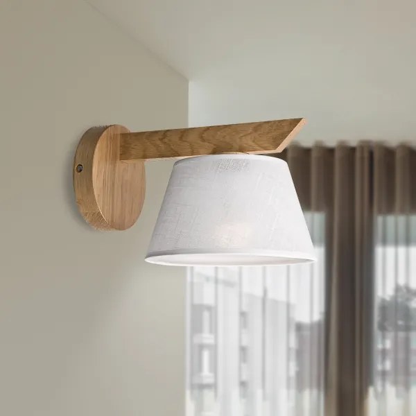 Brilagi - LED  Fali lámpa ANTHONY 1xE14/40W/230V tölgy/fehér