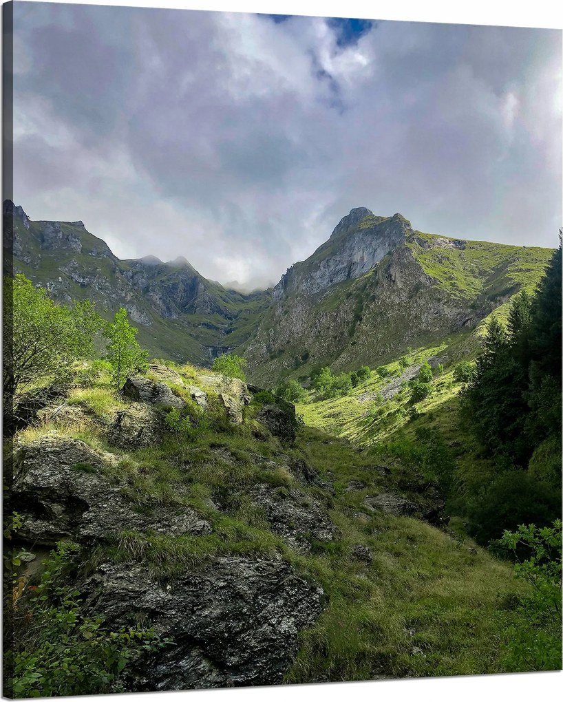 Vászonkép Természet Körbehajló hegyek 80x100 cm