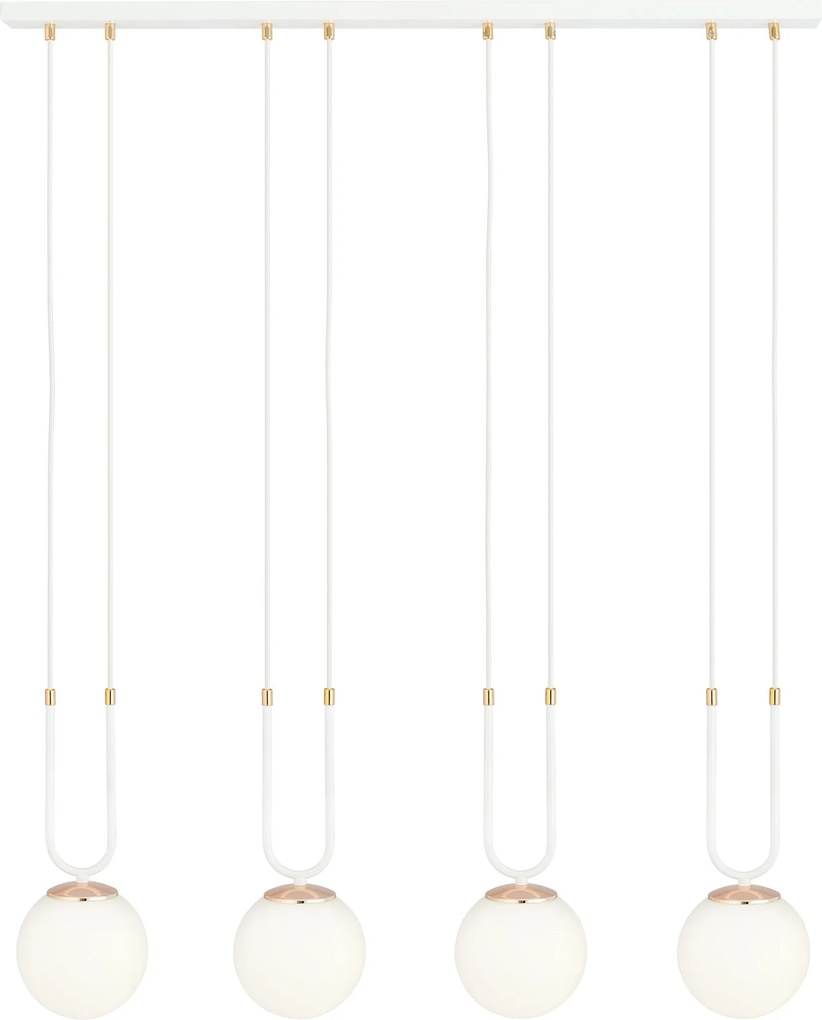 Emibig modern függeszték glam fehér emi1115/4