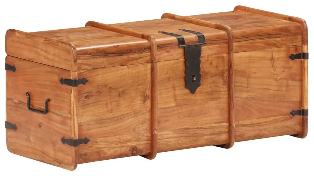 tömör akácfa tárolóláda 90 x 40 x 40 cm