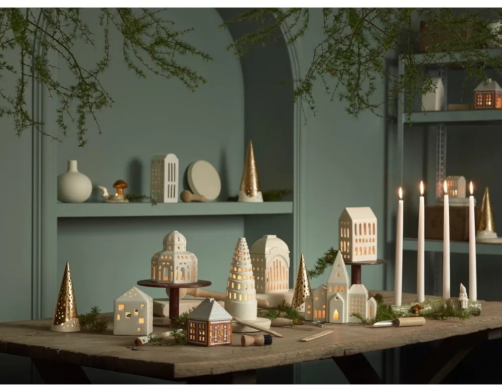 Kerámia gyertyatartó teamécseshez Gingerbread Lighthouse – Kähler Design
