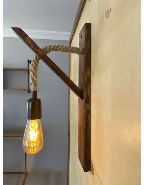 AHSAP fali lámpa 1xE27/40W/230V fenyő dió