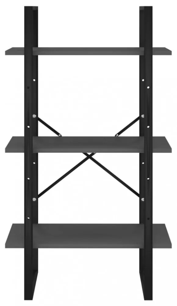 szürke forgácslap tárolópolc 60 x 30 x 105 cm