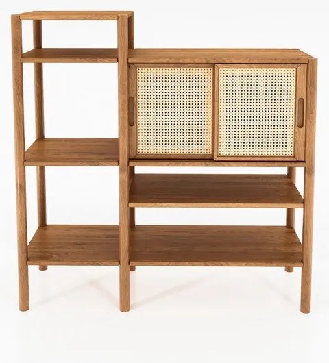 Tölgyfa könyvespolc 120x123 cm Pola - The Beds